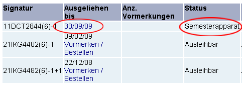 Bild: Anzeige im Bibliothekskatalog Bild: Anzeige im Bibliothekskatalog