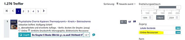 Nutzung der Zugangsfacette