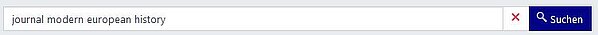 Beispielsuche: journal modern european history