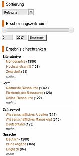 Ergebnisliste Katalog Bild Ergebnisliste Katalog