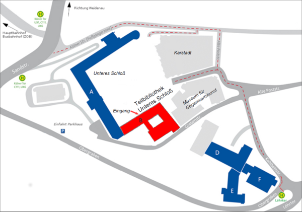 Lageplan Unteres Schloß