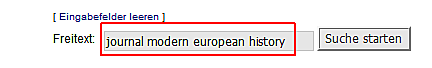 Screenshot Freitexteingabe