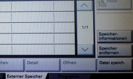 Anzeige auf dem Touch-Screen "Externer Speicher sicher entfernbar" OK? Anzeige auf dem Touch-Screen "Externer Speicher sicher entfernbar" OK?