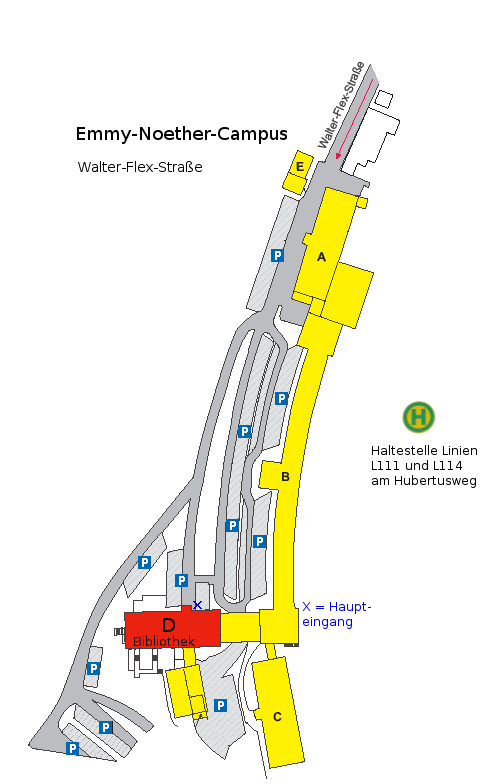 Map Emmy-Noether-Campus