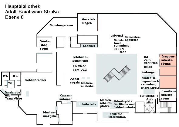 Übersichtsplan AR Ebene 0, Gruppenraum