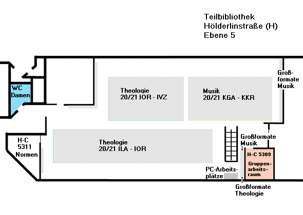 Übersichtsplan H Ebene 5, Gruppenarbeitsraum