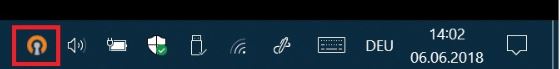 Symbol des VPN-Clients im Systemtray