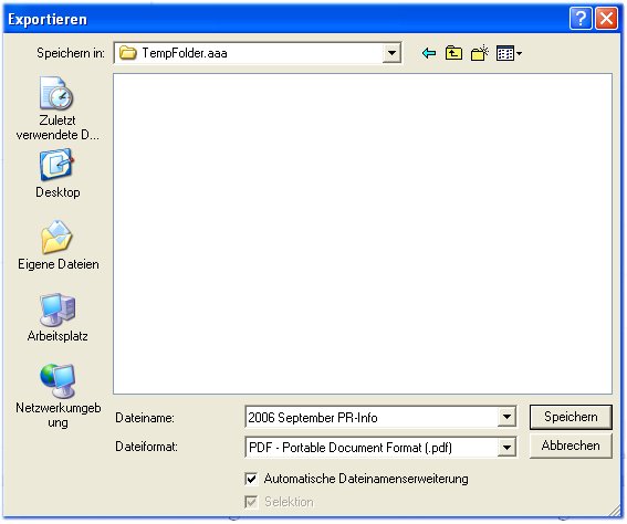 Screenshot Exportieren als PDF Screenshot Exportieren als PDF