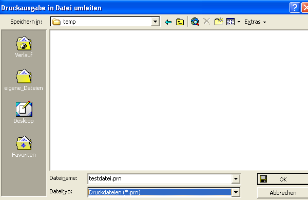 Screenshot Word: Druckausgabe speichern Screenshot Word: Druckausgabe speichern